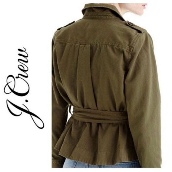 ✨J.Crew Green Cropped Fatigue Utility Sz Small Jacket✨ - Picture 3 of 9